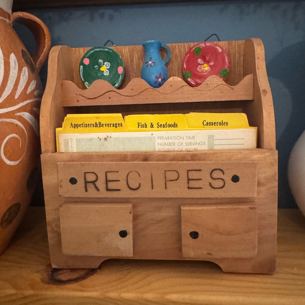 Wooden Recipe Box
